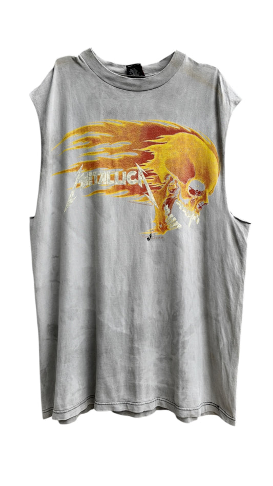 1994 Metallica x Pushead "Flaming Skull" Chopped Tee