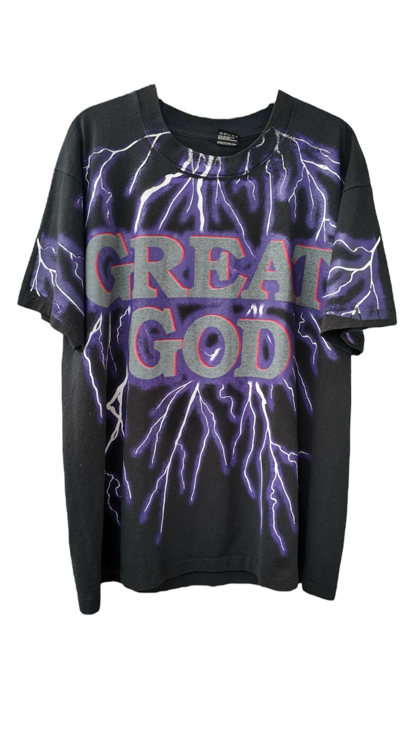 Great God Honor & Glory To The Name Lightning Allover Print Shirt