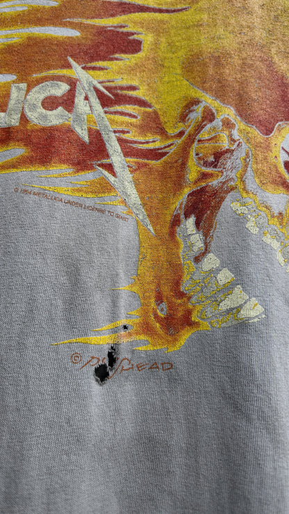 1994 Metallica x Pushead "Flaming Skull" Chopped Tee