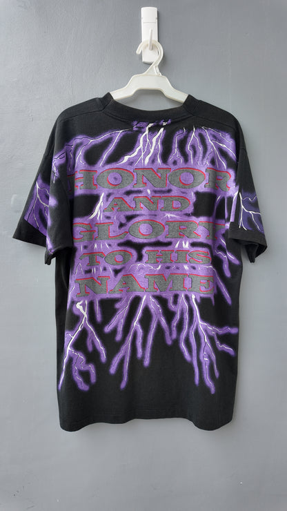 Great God Honor & Glory To The Name Lightning Allover Print Shirt