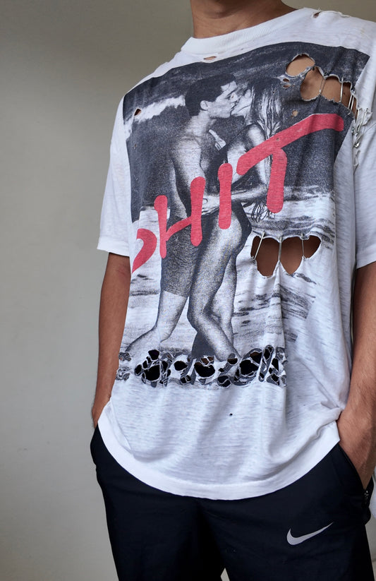 90's Distressed "Shit" Shirt
